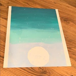 Night time sky, splatter stars beautiful moon!